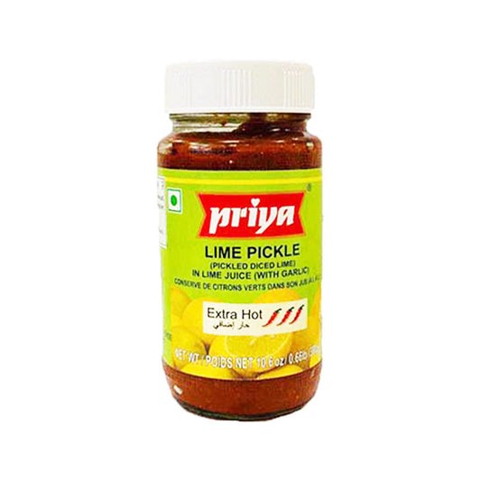 PRIYA LIME PICKLE WITH GARLIC(EXTRA HOT) 300 GM