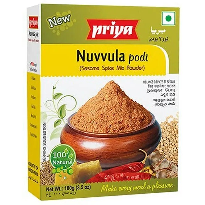 Priya Nuvvula Podi Seasme Spice Mix Powder 3.5 OZ