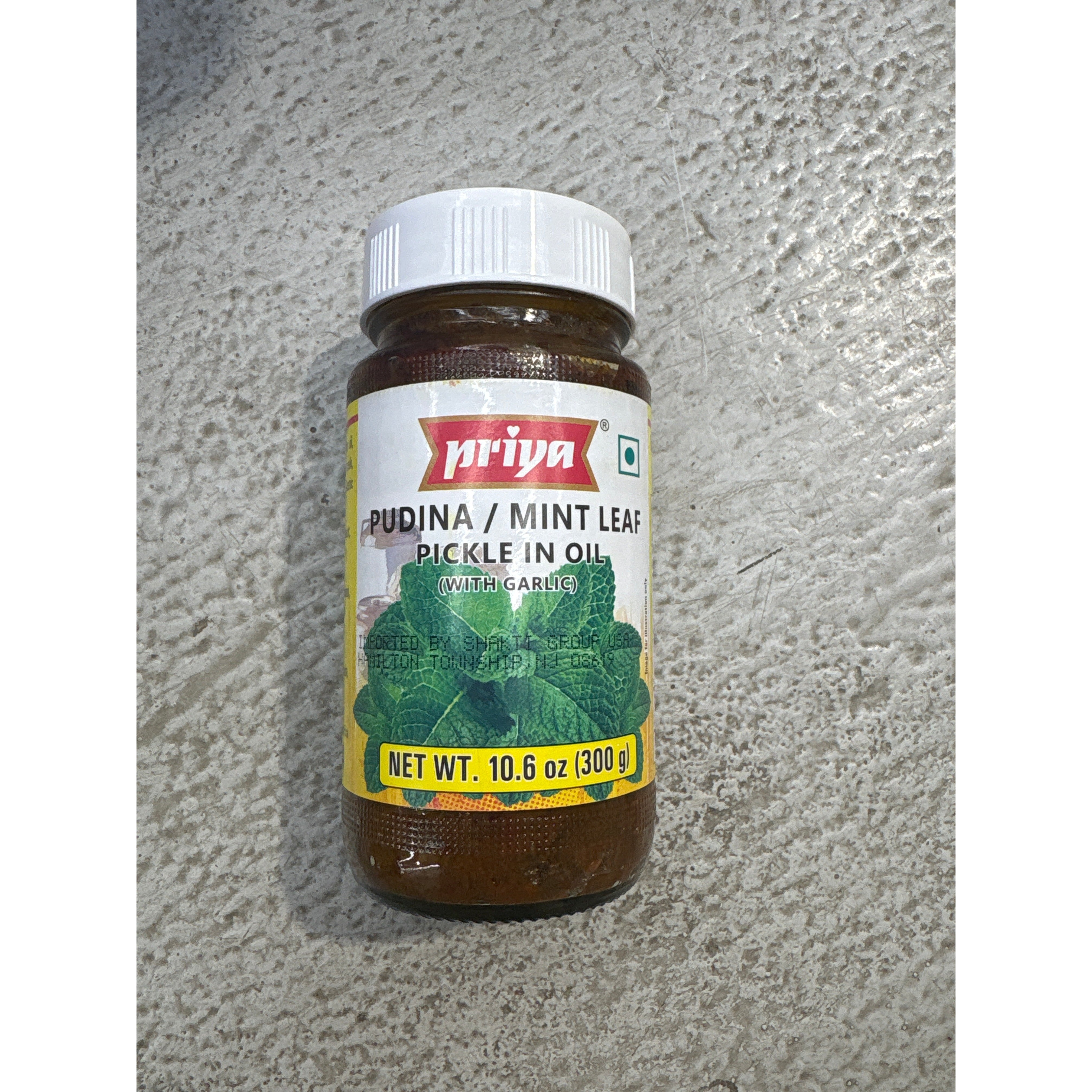 PRIYA MINT PICKLE WITH GARLIC 300 GM