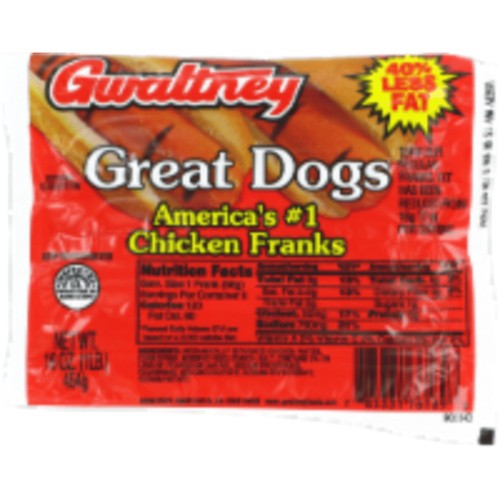 GWALTNEY CHICKEN FRANKS 16Z 16 OZ