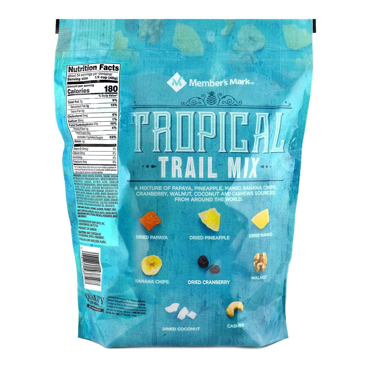 Tropical Fruit And Nuts Daily Chef Sams 2.75 Lbs