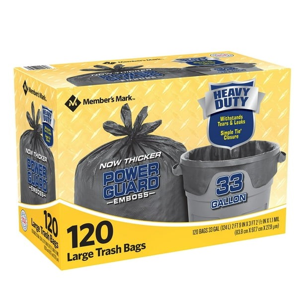 Large Trash Bags Members Mark Sams 120 Each