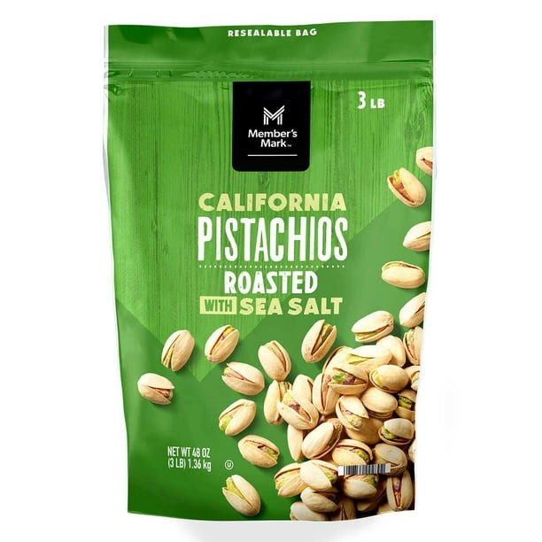 Members Mark California Pistachios Roasted With Sea Salt 3 LBS