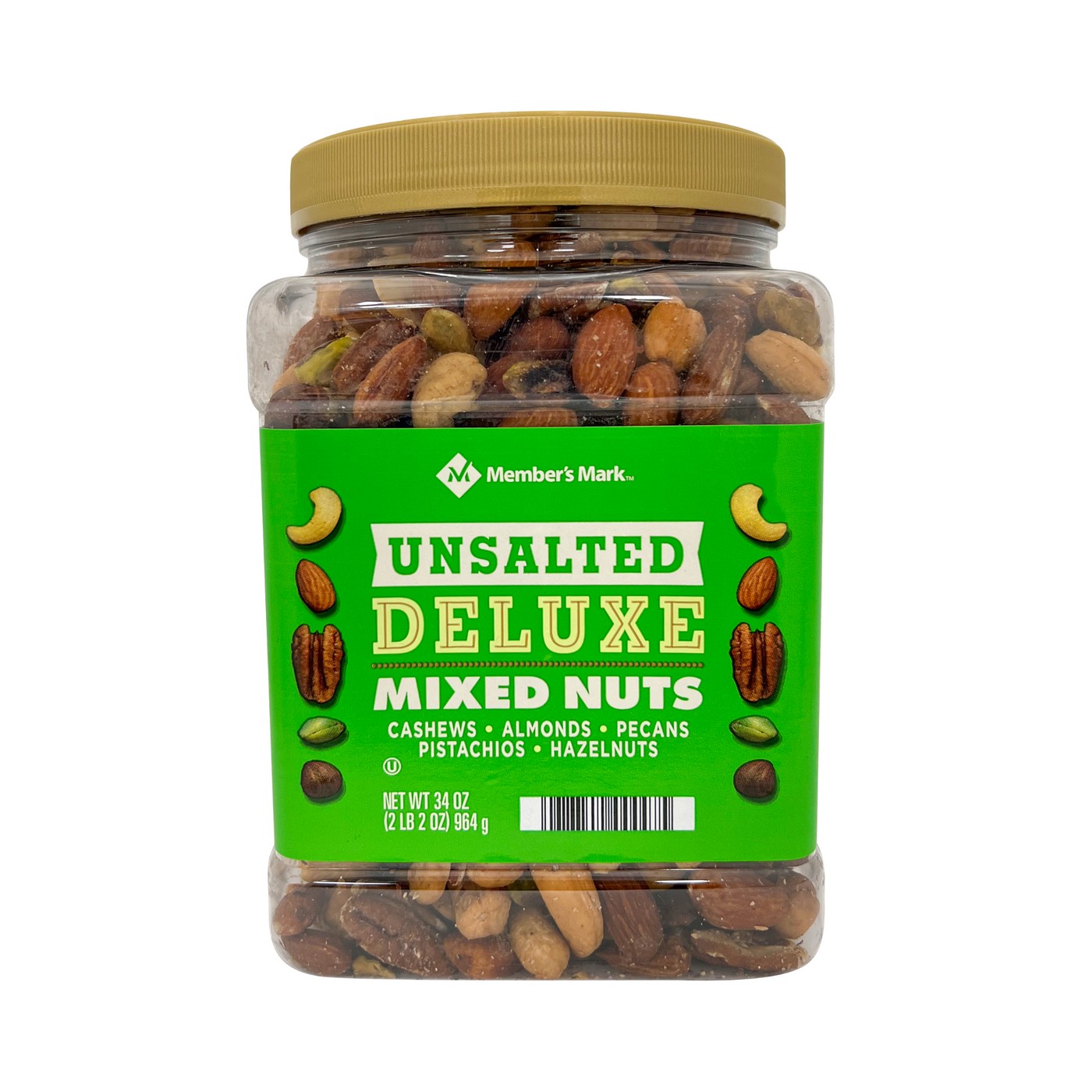 Members Mark Unsalted Deluxe Mixed Nuts 2 LBS