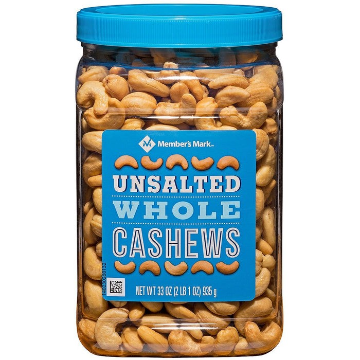Members Mark Unsalted Whole Cashews 2 LBS