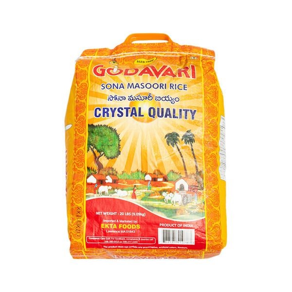 GODAVARI SONAMASOORI RICE 20 LBS
