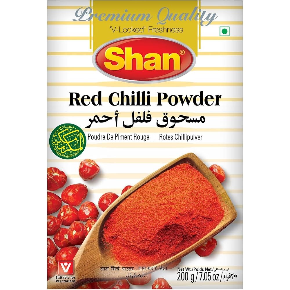 SHAN RED CHILLI POWDER IN BOX 200 GM