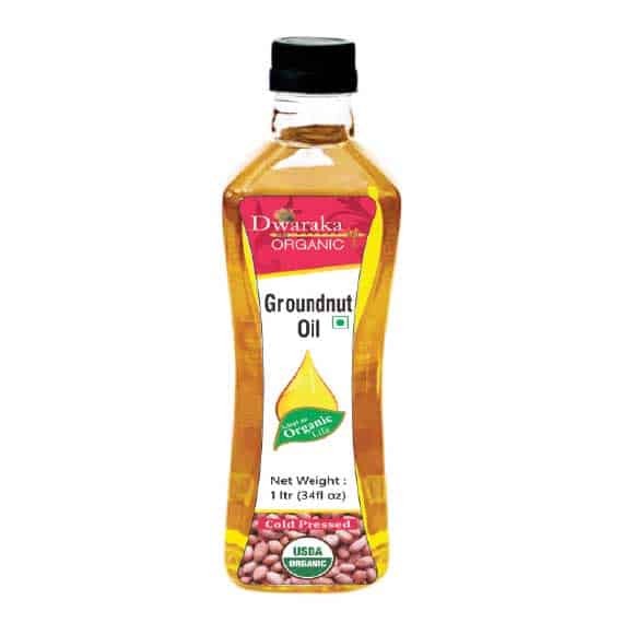 Dwaraka Organic Peanut Oil Groundnut Oil 1 LTR