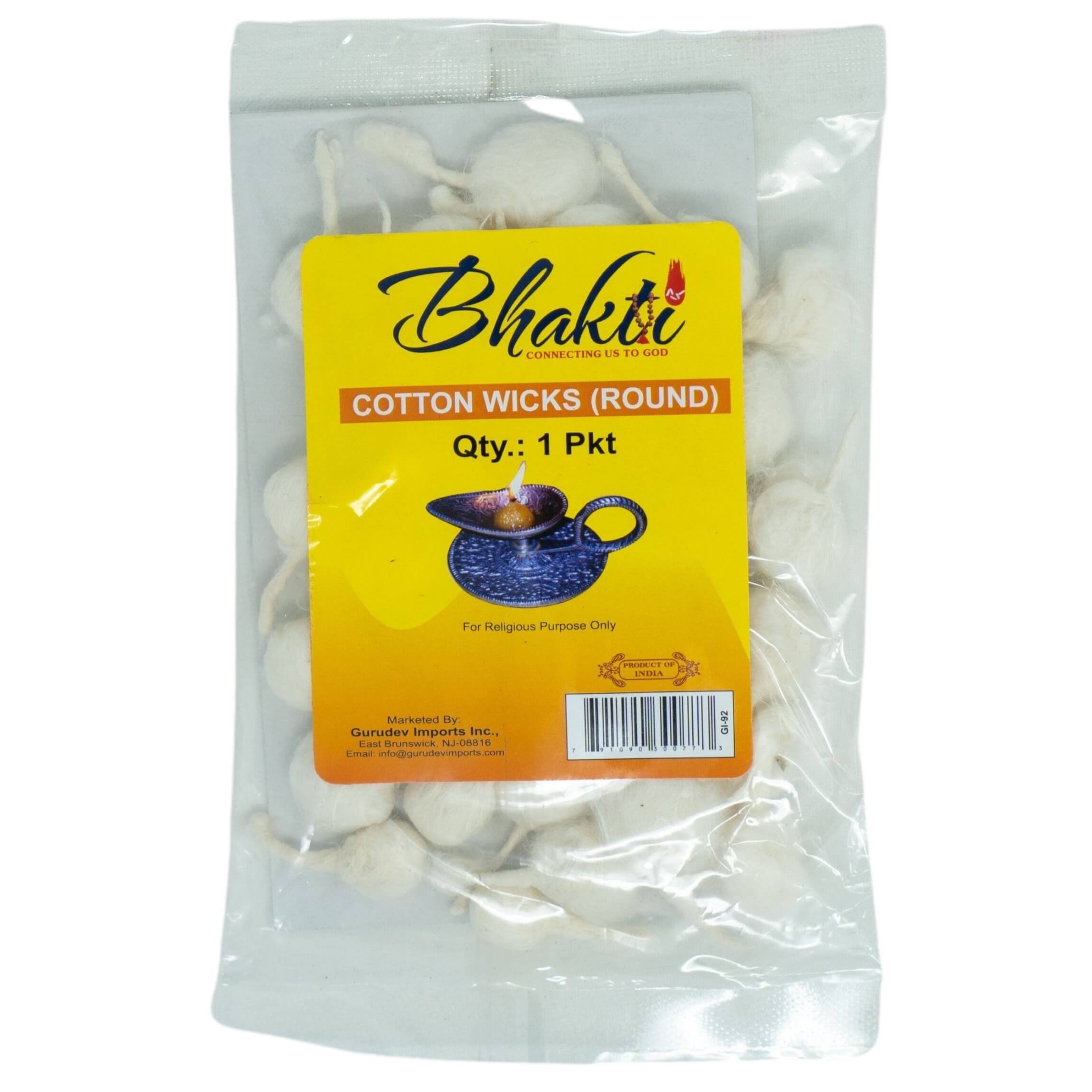 BHAKTI COTTON WICKS ROUND 1 PCS
