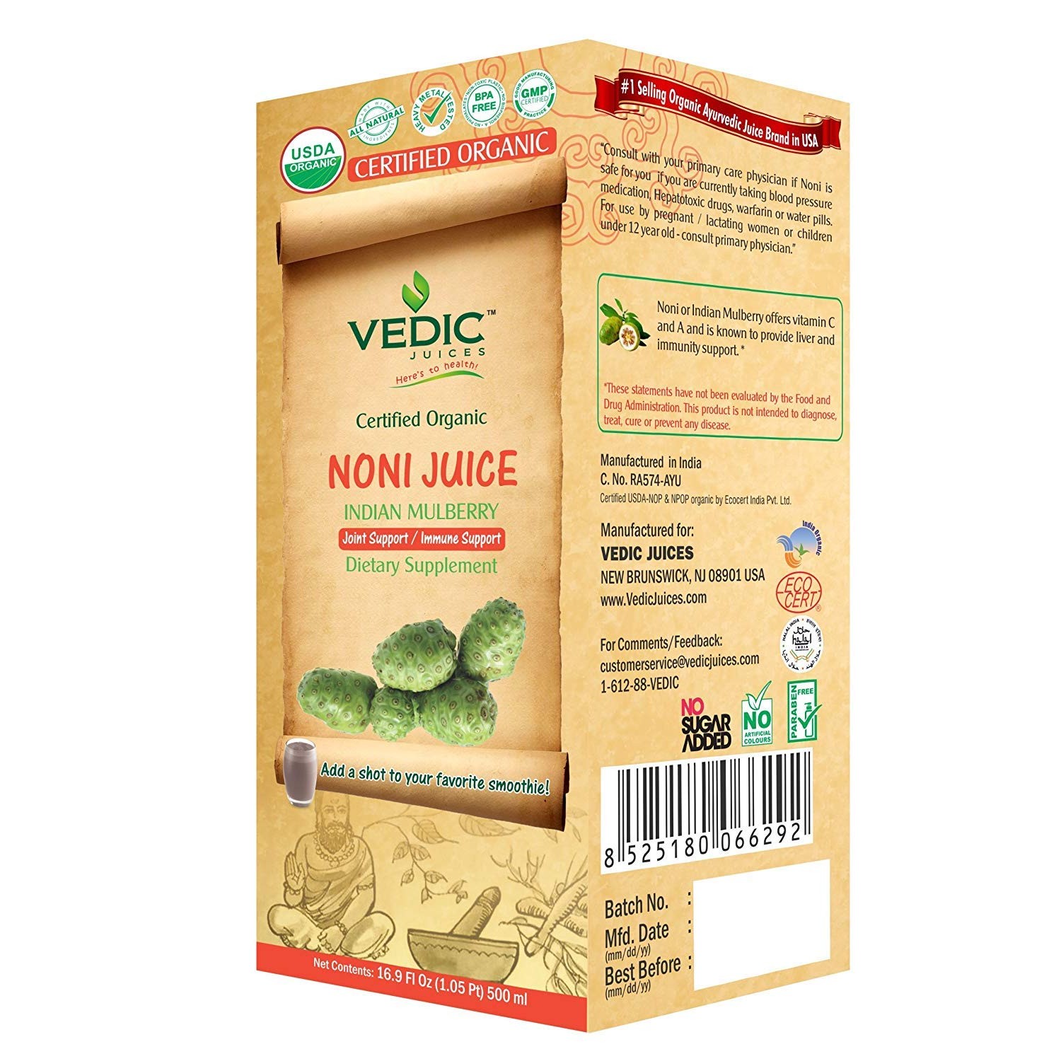 NONI JUICE VEDIC SECRTS 500 ML