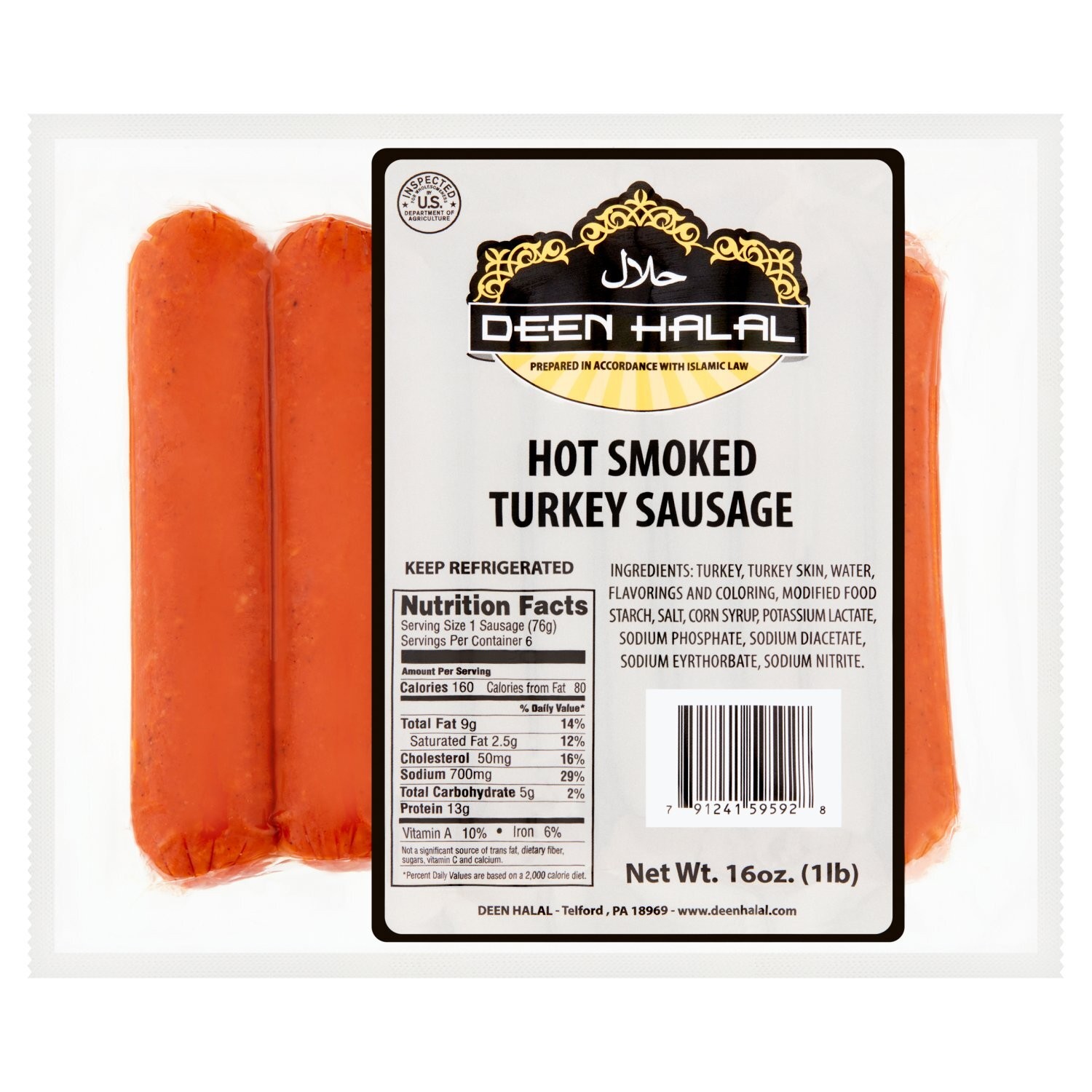 DEEN HALAL Smoked Sausage 1 LBS