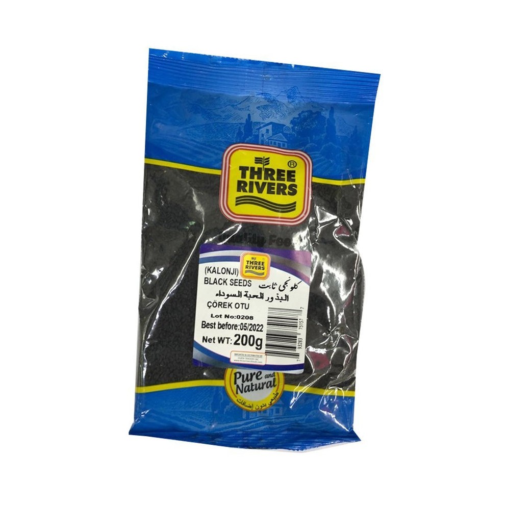 THREE RIVERS KALONJI (BLACK SEED) WHOLE 200 GM