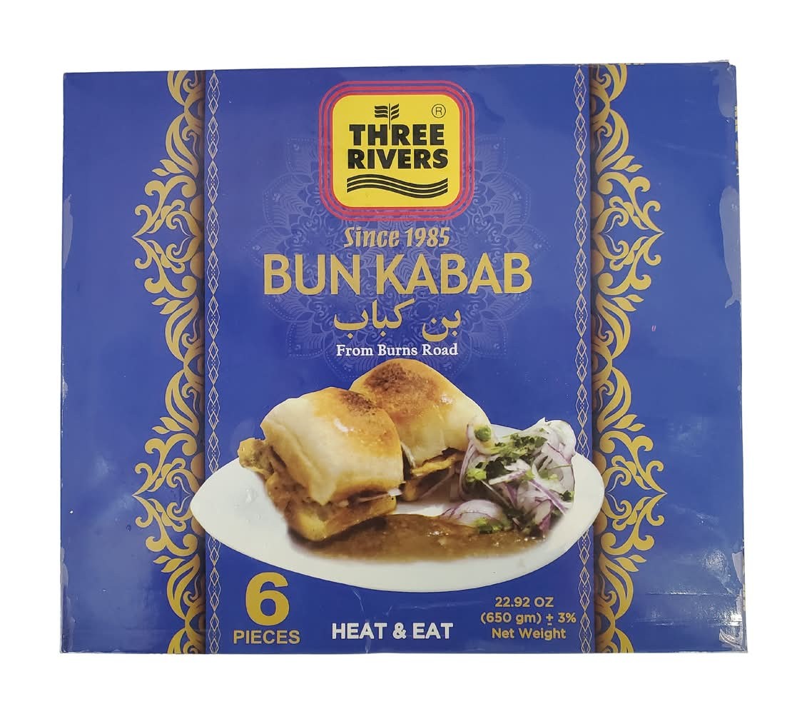 THREE RIVERS BUN KABAB 6 PCS 650 GM