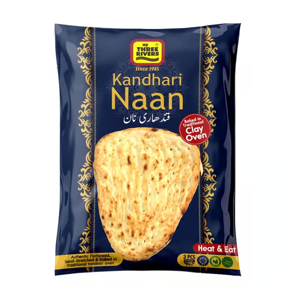 THREE RIVERS QANDHARI NAAN 3 PCS