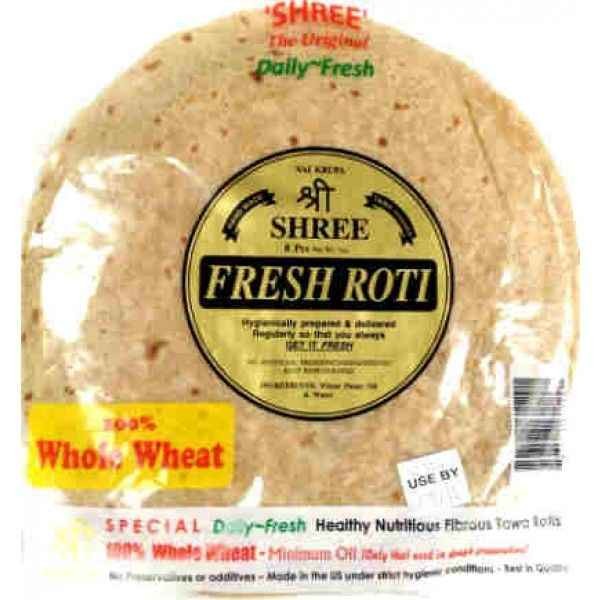 SHREE W WHEAT ROTI BIG 10 OZ 6 PCS