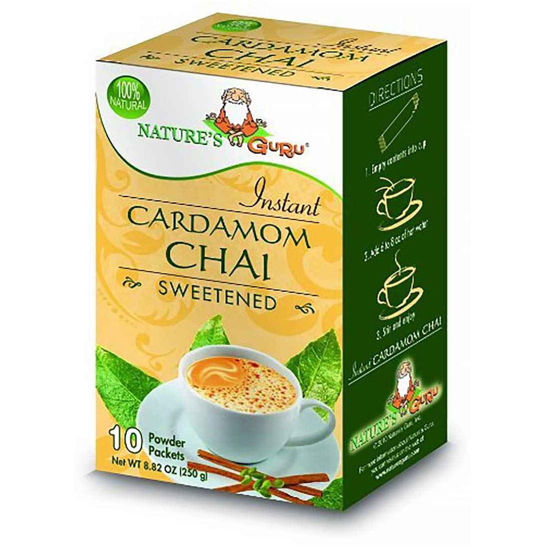 Natures Guru Cardamom Chai Sweetened 250 GM