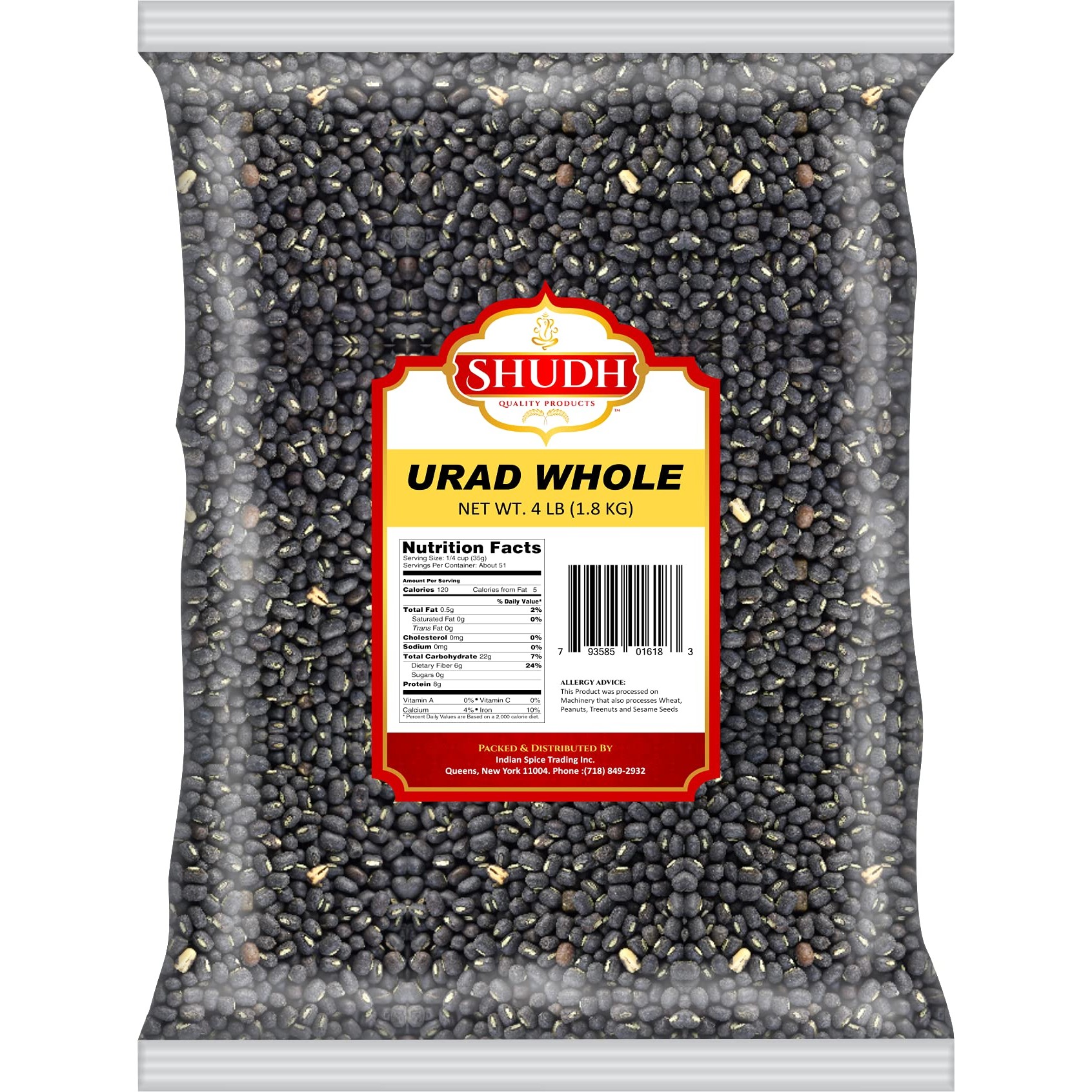 SHUDH URAD WHOLE 4 LBS