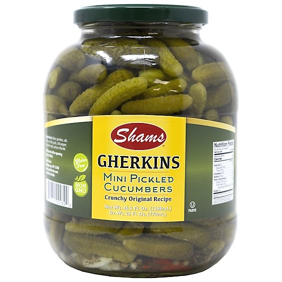 SHAMS GHERKINS MINI PICKLE 46.3 OZ