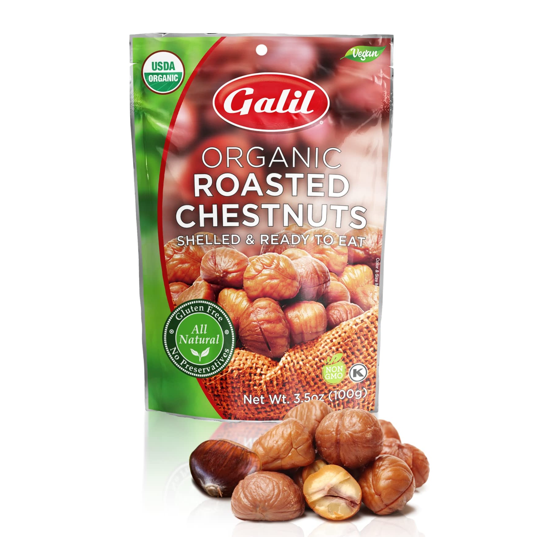 GALIL ORGANIC ROASTED CHESNUT 3.5 OZ
