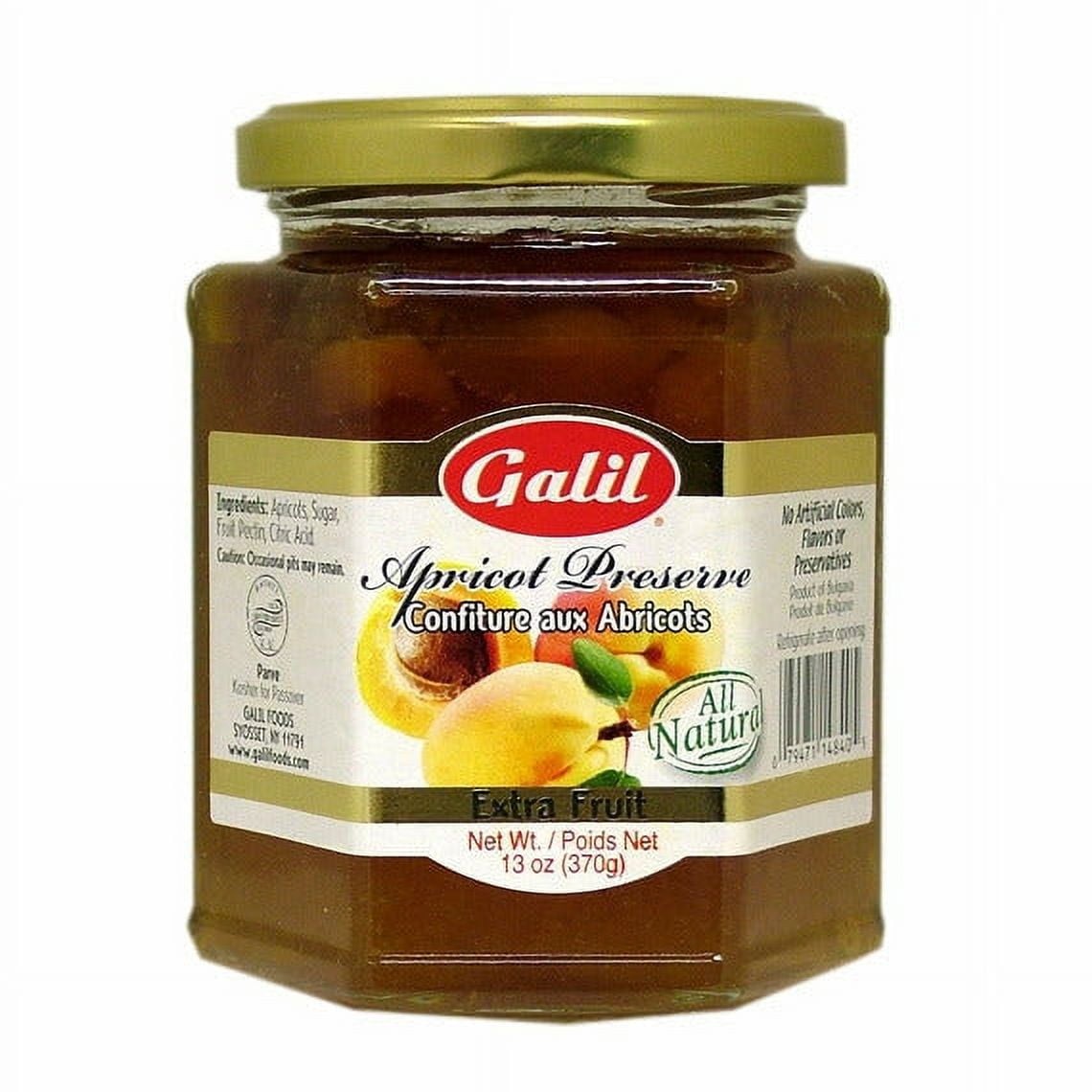 GALIL APRICOT PRESERVE 13 OZ