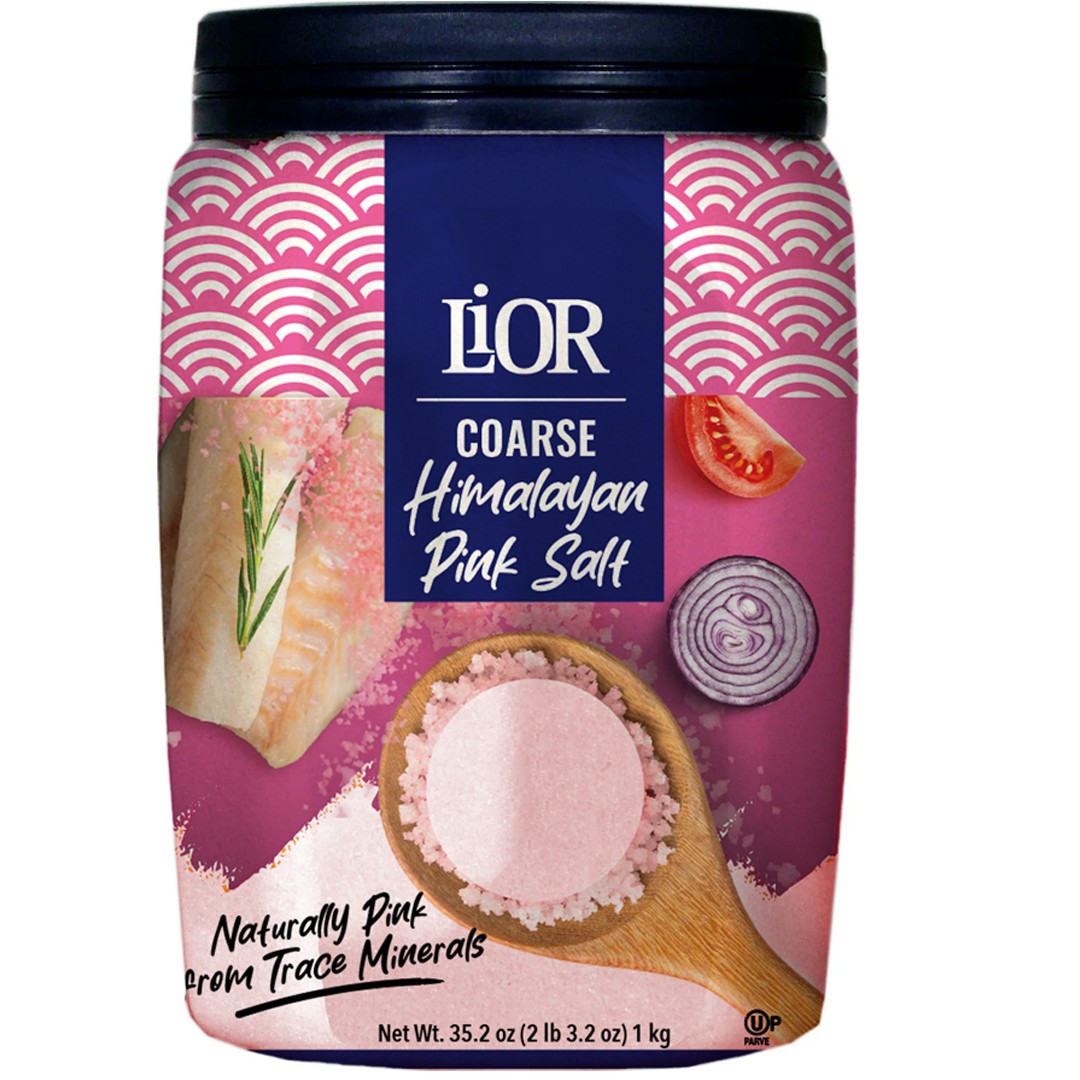 LIOR HIMALAYAN PINK COARSE SALT JAR 1 KG