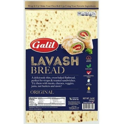 GALIL LAVASH WHITE BREAD ORIGINAL 16 OZ