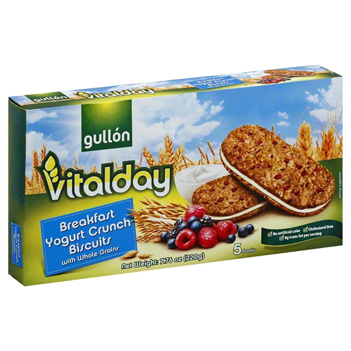 Gullon Vitalday Breakfast Yogurt Crunch Biscuits 7.76 OZ