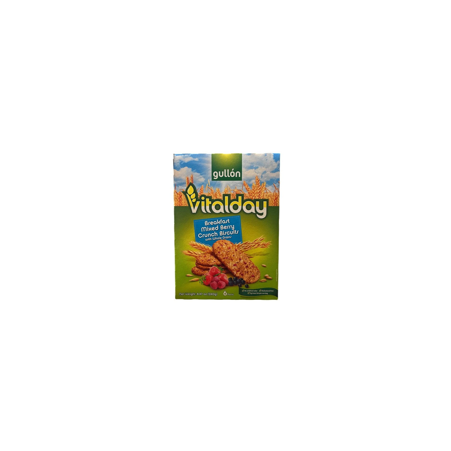 GULLON WHOLE GRAIN MIXED BERRY BREAKFAST BISCUITS 240 GM