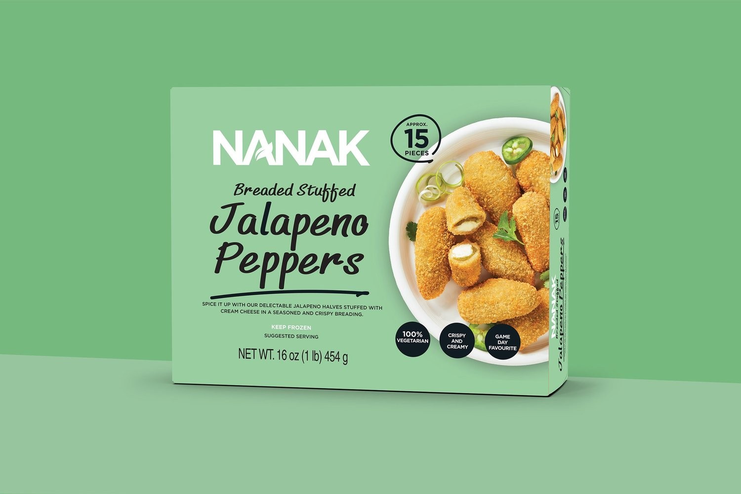 NANAK JALAPENO PEPPERS BREADED STUFFE 454 GM