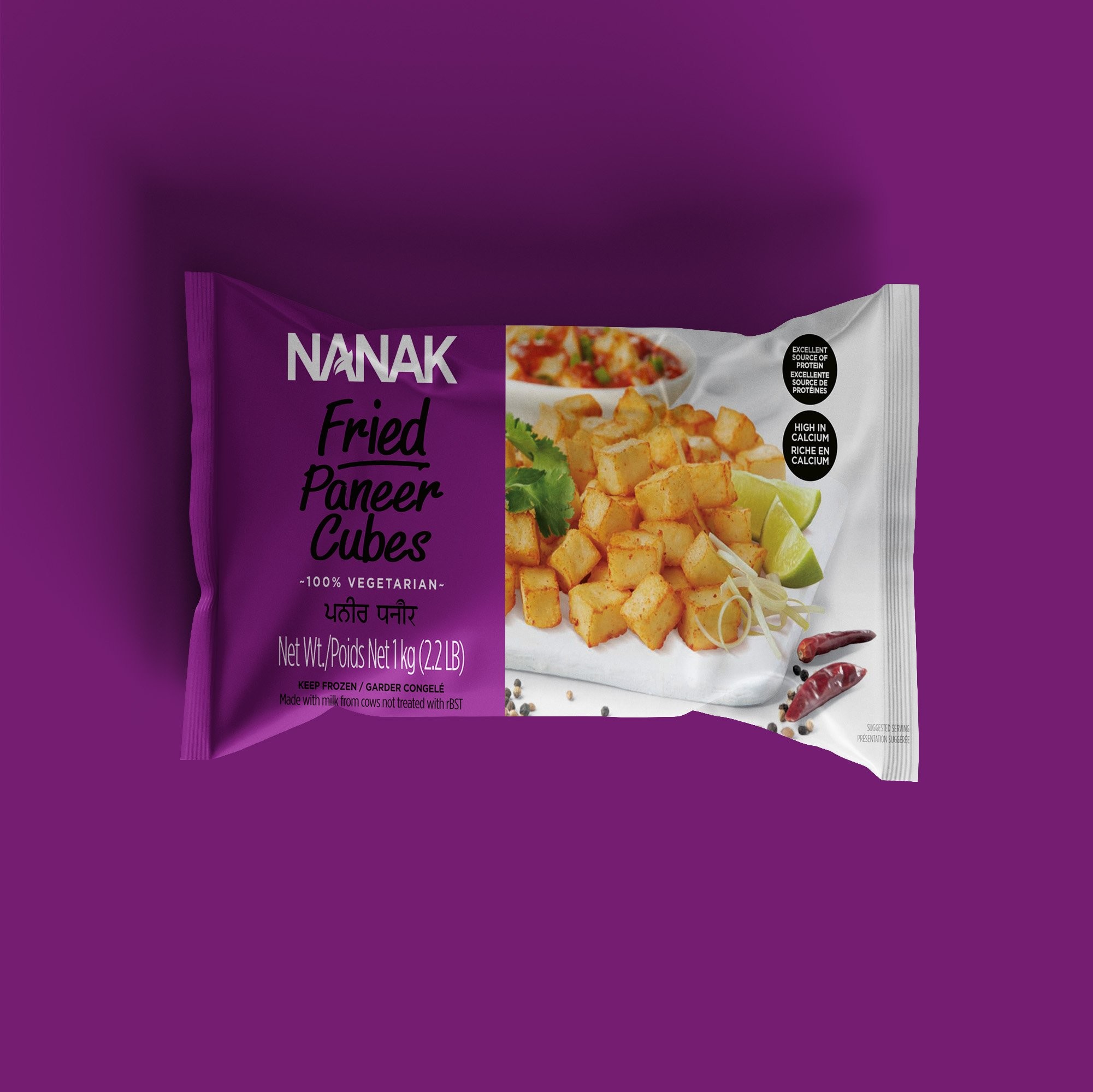 NANAK FRIED PANEER CUBES 1 KG