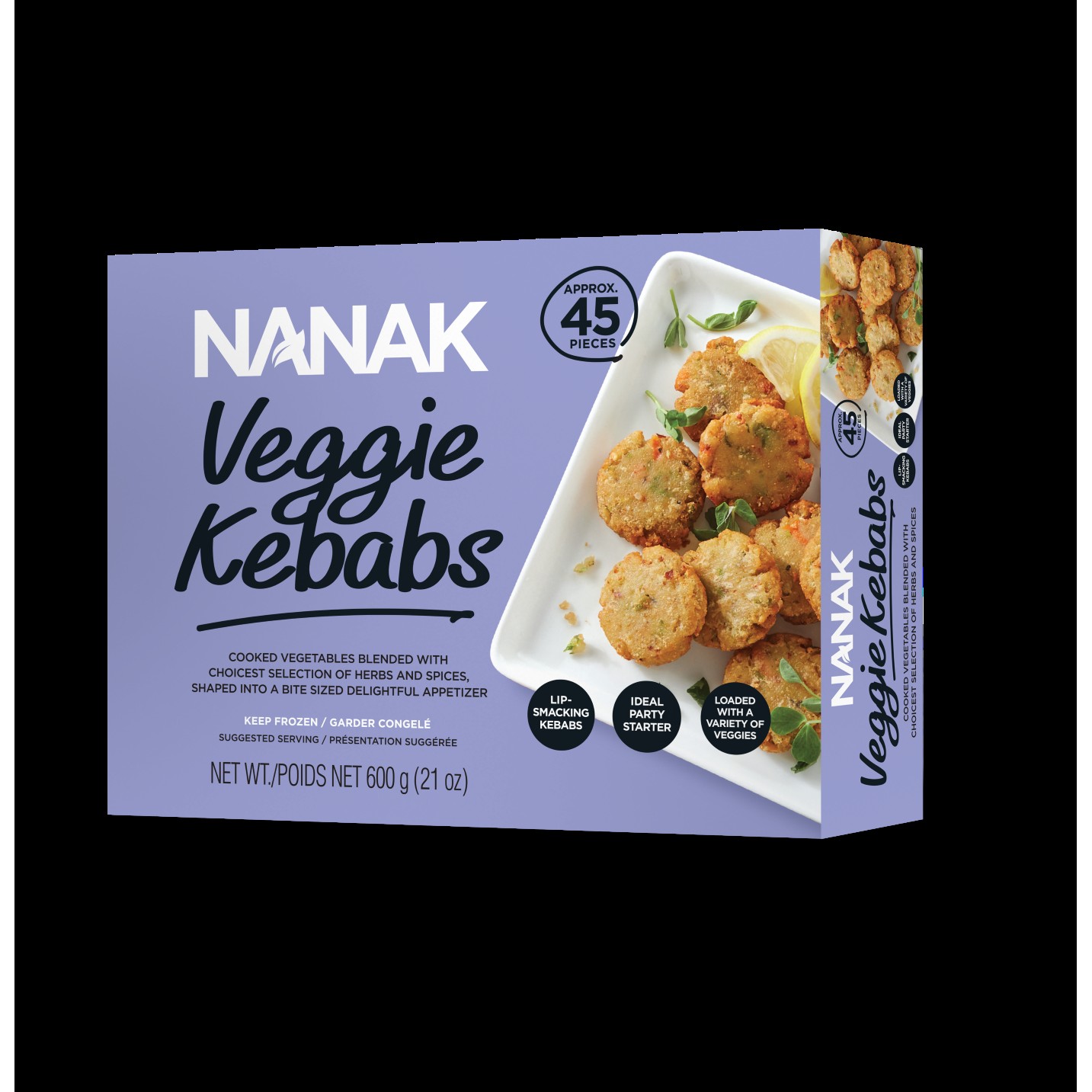 Nanak Veggie Kebab 45 PCS