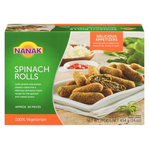 NANAK SPINACH ROLLS 454 GM