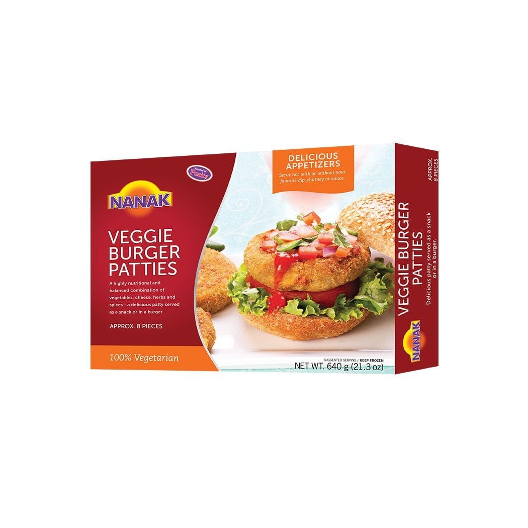 NANAK VEGGIE BURGER PATTIES 640 GM