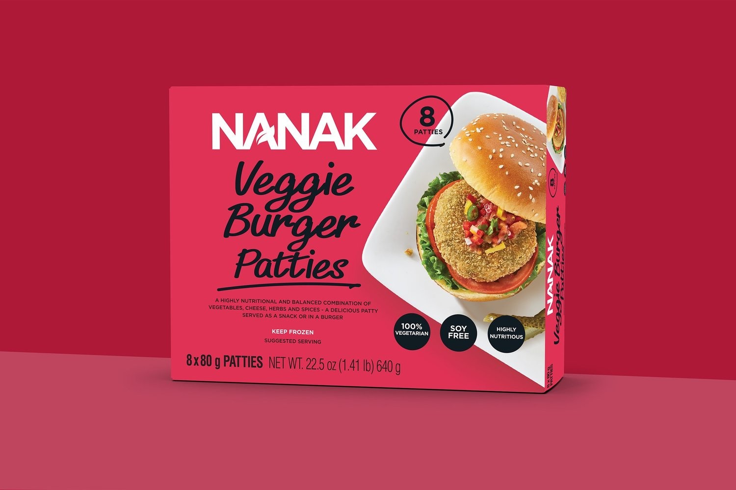 Nanak Veggie Burger Patties 640 GM