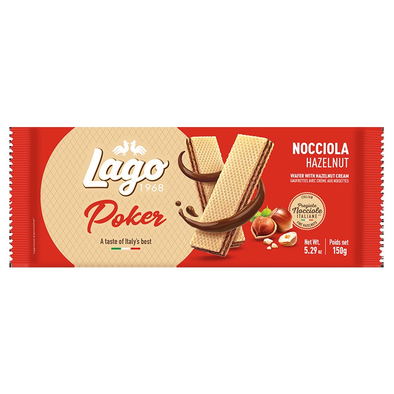 Lago Poker Nocciola Wafer 150 GM