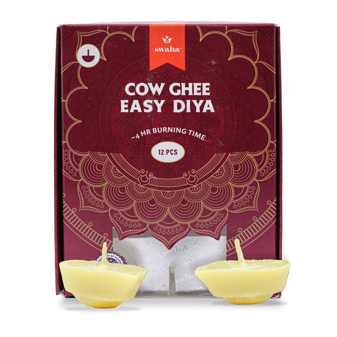 Swaha Pure Cow Ghee Diya 12 EACH