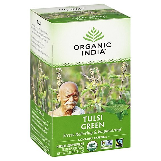 ORGANIC INDIA TULSI GREEN TEA CLASSIC 18 COUNT