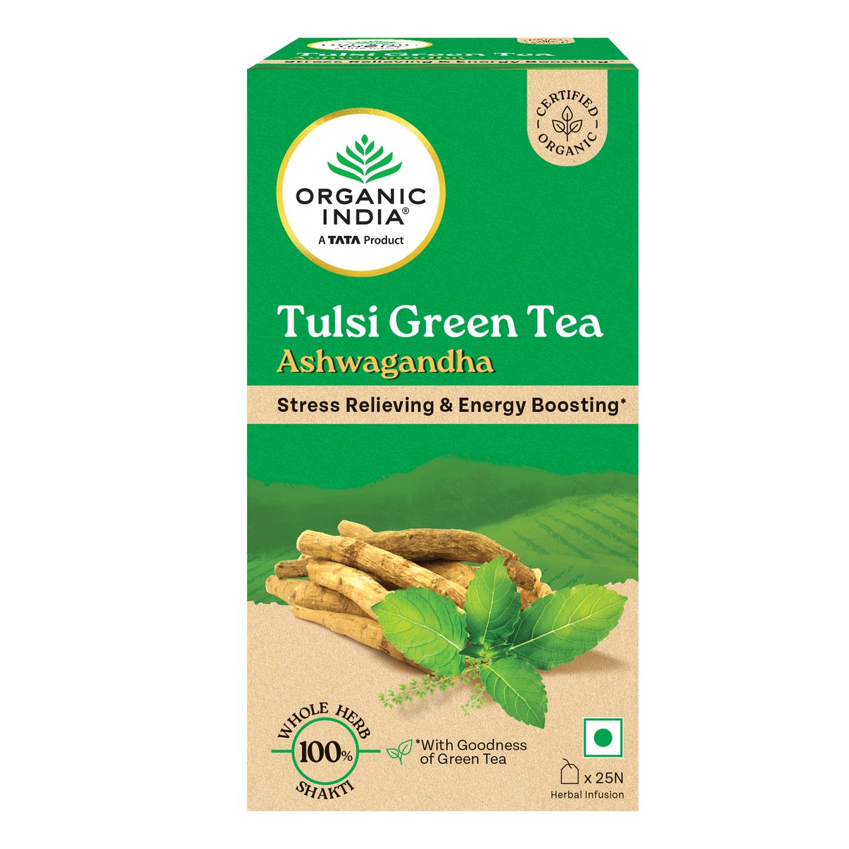 TULSI ASHWAGANDHA TEA ORGANIC INDIA 378 GM