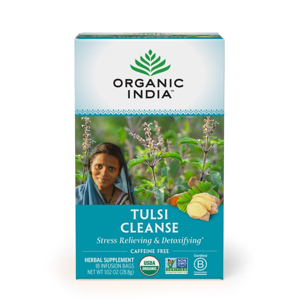 Organic India Tulsi Cleanse Herbal Tea  Holy Basil 6 PACK