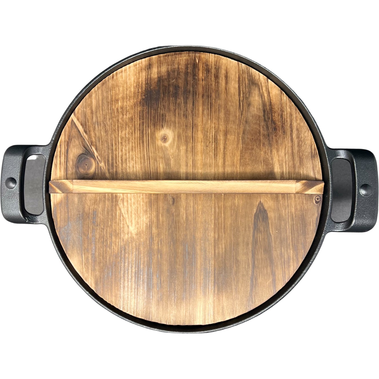 Cast Iron Wok With Wooden Lid 5 KG