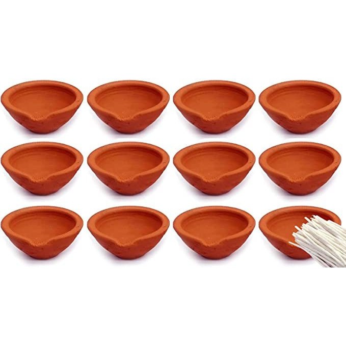 12 Pack Clay Diyas With Wick 1.4 LBS