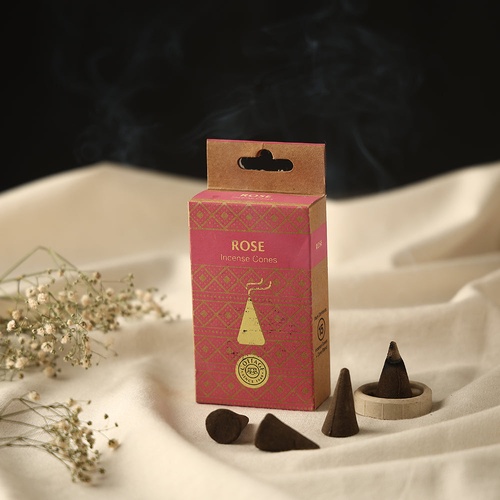 Flute Rose Cone Incense 1 PACK