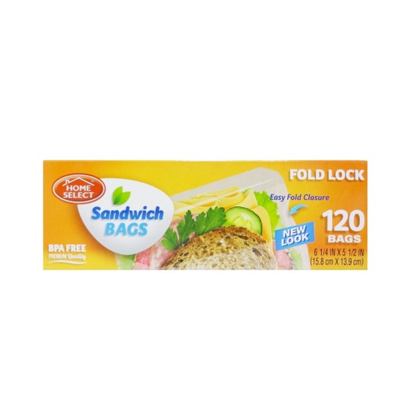 HOME SELECT SANDWICH BAGS 120 COUNT