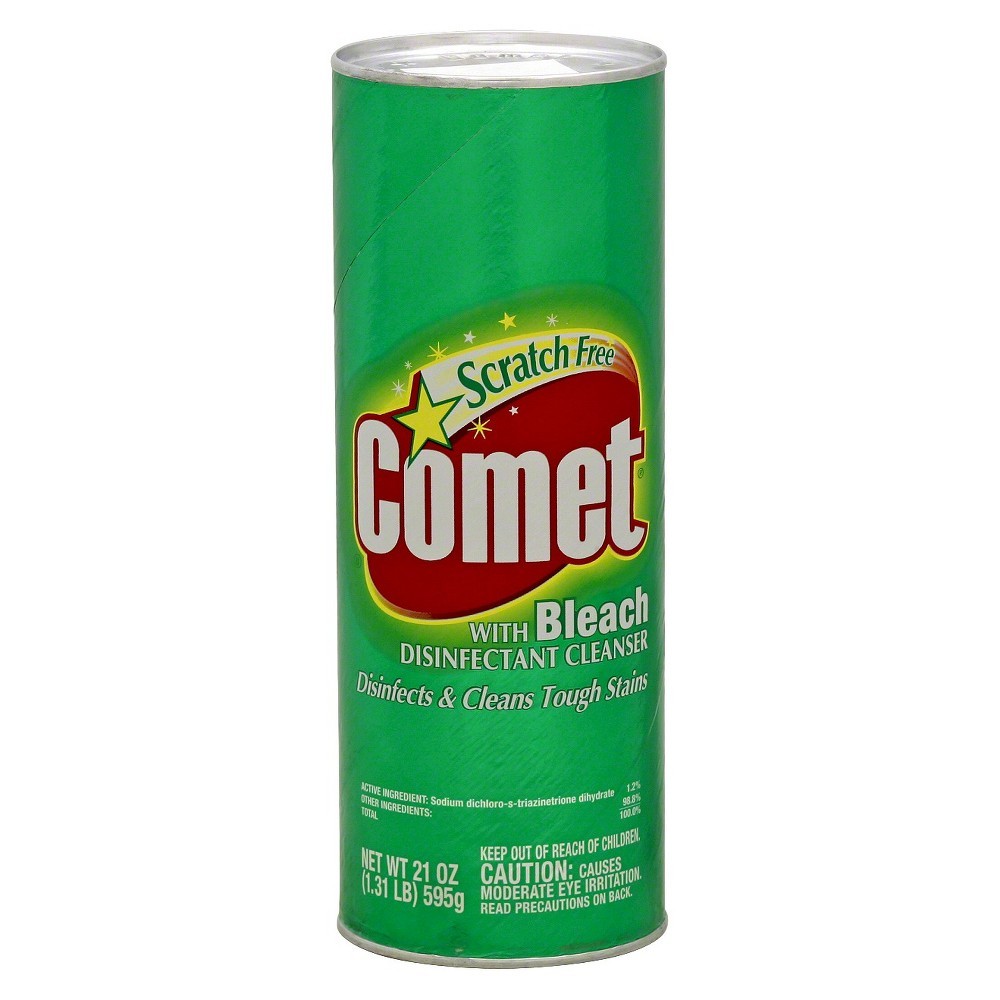 Comet With Bleach Disinfectant Cleanser Scratch Free 21 OZ