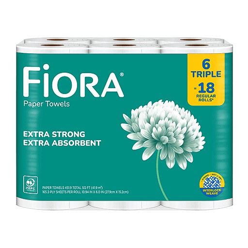 FIORA PAPER TOWELS TRIPLE                6 PACK