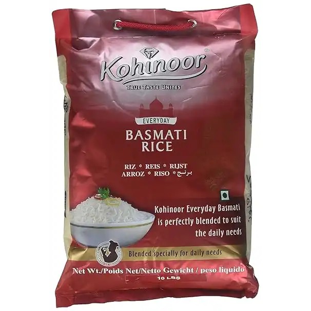KOHINOOR EVERYDAY BASMATI RICE 10 LBS