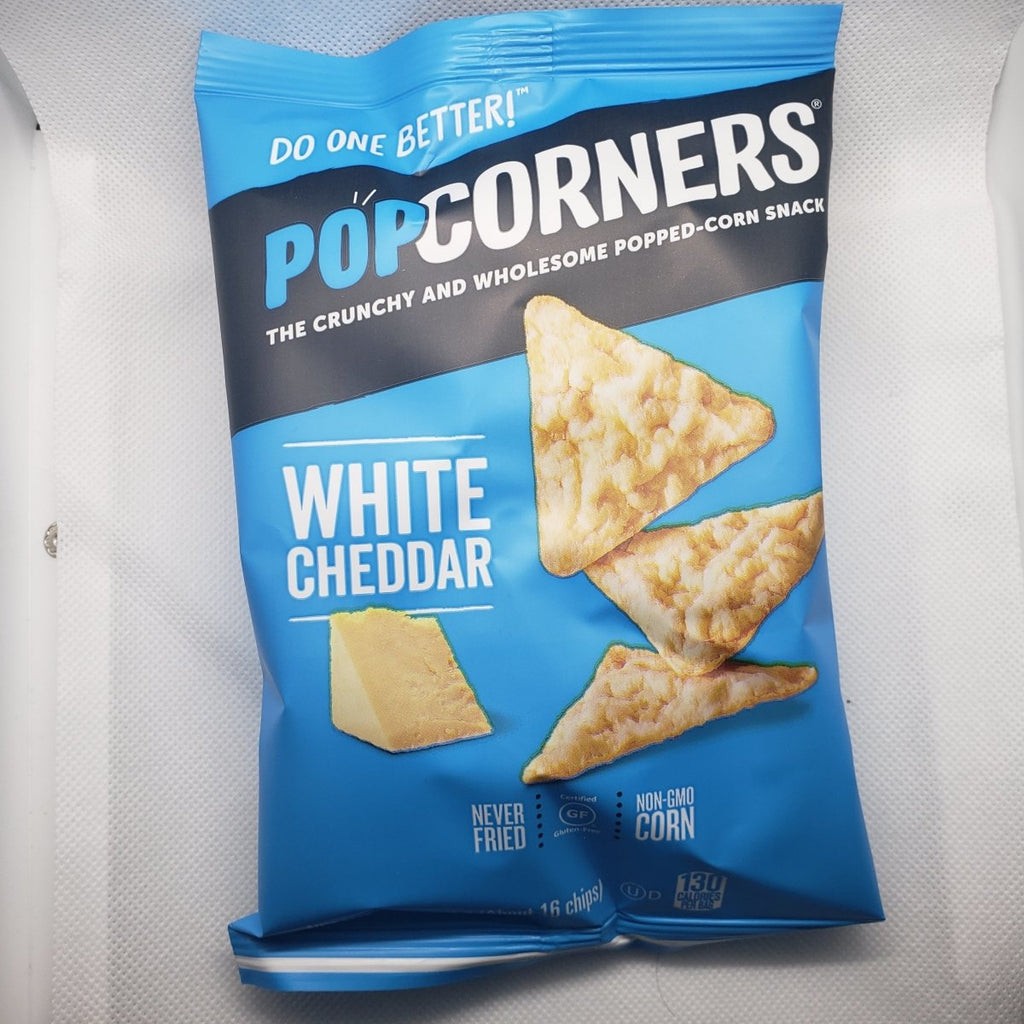POP CORNERS CORN SNACK WHITE CHEDDAR 85 GM