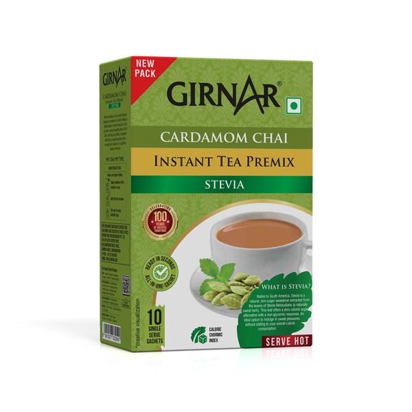 Girnar Instant Cardamom Chai Premix With Stevia 120 GM