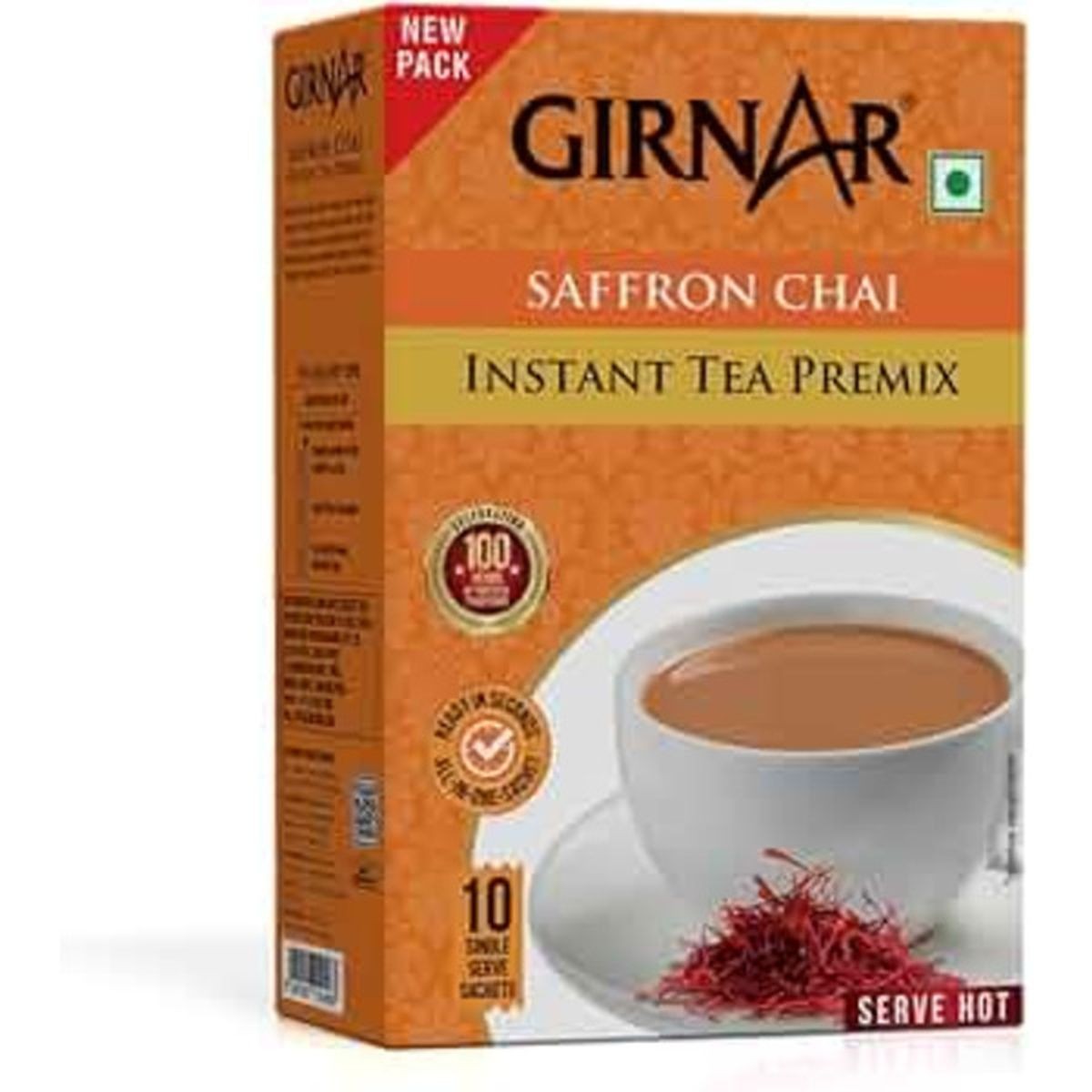 Girnar Instant Saffron Chai Milk Tea Sweetened 220 GM