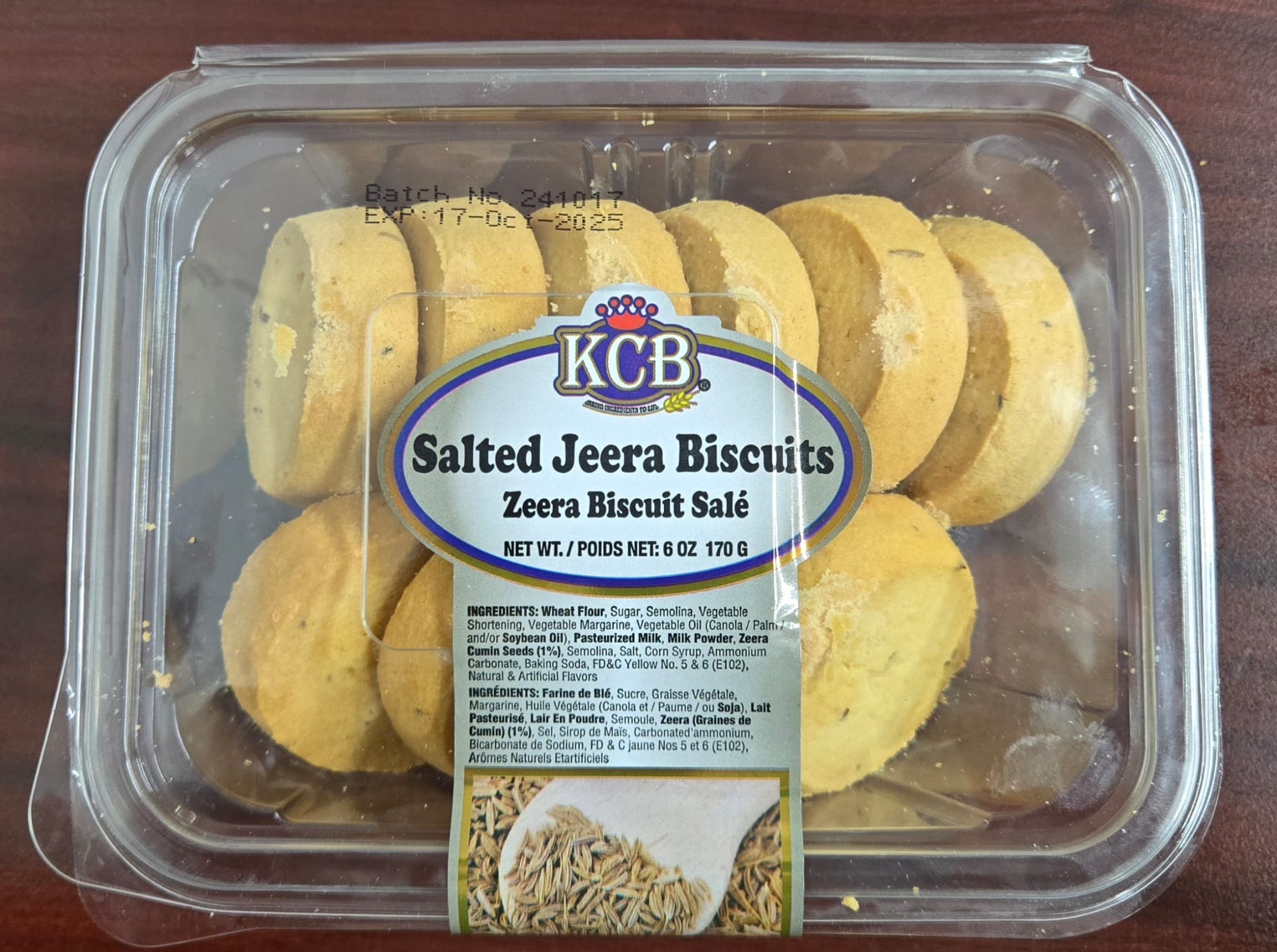 KCB SALTED JEERA BISCUITS 7 OZ